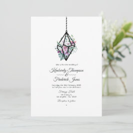 Convites Casamento de Jardim com Terrário Floral Pastel