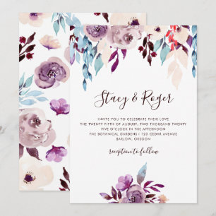 Convites Casamento de Jardim de Aquarela