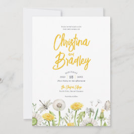 Convites Casamento de Jardim de Flores Selvagens