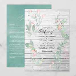 Convites Casamento de Jardim do Campo Rustic Pastel Greener