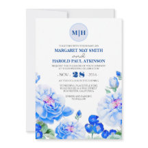 Casamento de Jardim Elegante de marinho Floral Vin