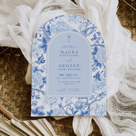 Convites Casamento de Jardim Floral de Porcelana Chinoiseri