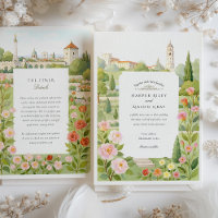 Casamento de Jardim Floral de Watercolor Belgrado
