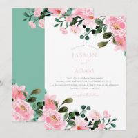 Casamento de Jardim Floral Rosa Elegante