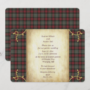 Convites Casamento de Jardim Tartan com MacLachlan Weathere