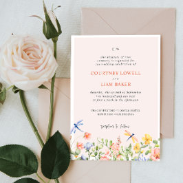 Convites Casamento de Jardins de Flores e Dragões do BOHO