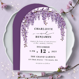 Convites Casamento de Jardins Florais Arch Wisteria Branch