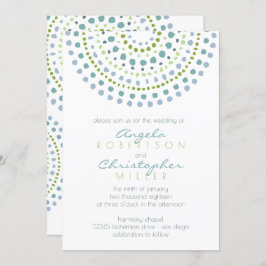 Convites Casamento de Joias Verde Boho Bali