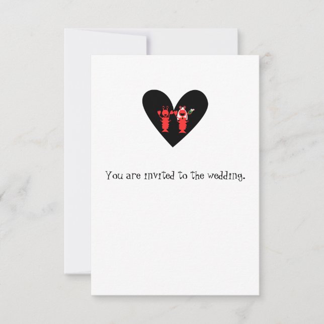 Convites Casamento de lagosta divertido (Frente)