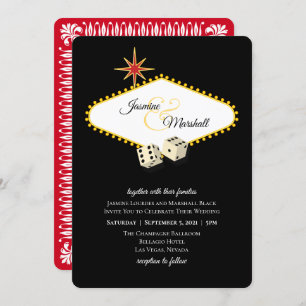 Convites Casamento de Las Vegas Marquee no Black 2