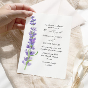 Convites Casamento de Lavanda das Flores Elegantes