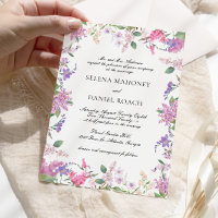 Casamento de Lavanda Lilac Wildflower Elegante