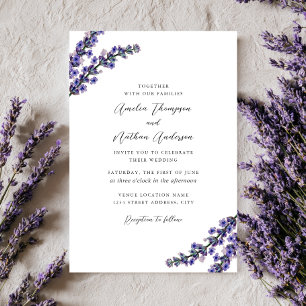 Convites Casamento de Lavanda Roxa Elegante