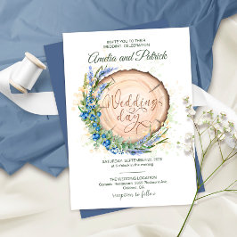 Convites Casamento de Lavandas de Amoras Azul no Círculo de