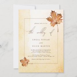 Convites Casamento de Leaf de Maple Autumn