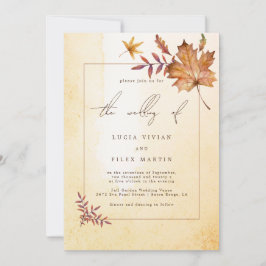 Convites Casamento de Leaf de Maple Autumn