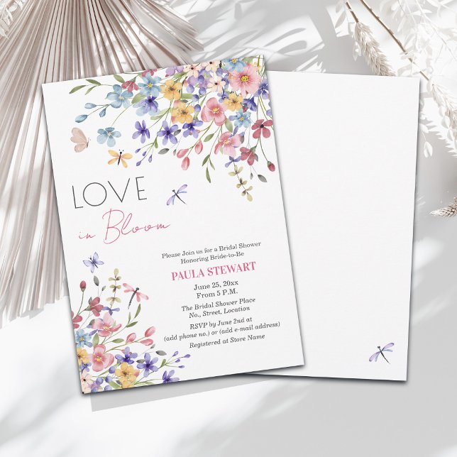 Convites Casamento de Libélulas Amor em Flor (Criador carregado)