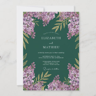Convites Casamento de Lilás Eucalipto Roxo Temperamental