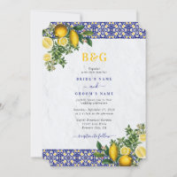Casamento de limão-Azulejo Amarelo-Branco-Azul do