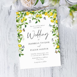Convites Casamento De Limão Botânico Elegante