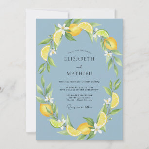 Convites Casamento de Limão Slate Citrino Eucalipto