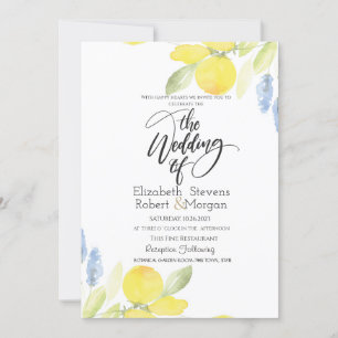 Convites Casamento de Limões em Aquarela