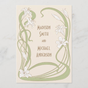 Convites Casamento de lírios brancos