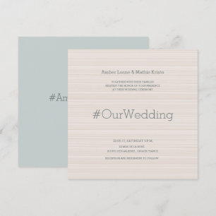 Convites Casamento de listras gigantes modernas e elegantes