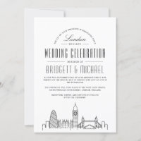 Casamento de Londres | Skyline Moderno Deco
