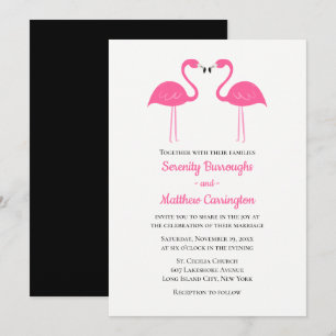 Convites Casamento de Luau Tropical de Verão com Flamingo R