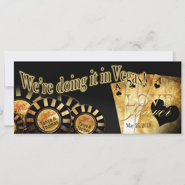 Convites Casamento de luxe de Tanya & de Thomas Las Vegas (Frente)