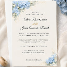 Casamento de Luxo com Hortênsias Azuis Desbotadas