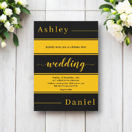 Convites Casamento De Luxo De Dourado E Gico Elegante