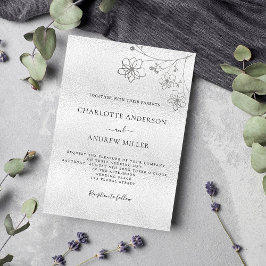 Convites Casamento de luxo floral elegante