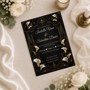 Convites Casamento de Luxo Gótico
