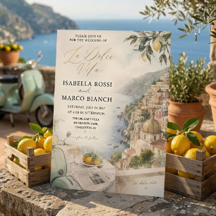 Convites Casamento de Luxo La Dolce Vita na Costa Amalfitan