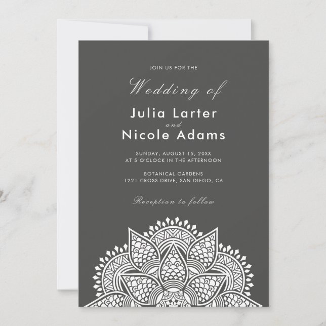 Convites Casamento de Luxo Metálico Geométrico Glitter (Frente)