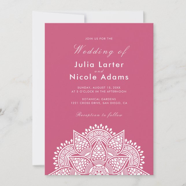 Convites Casamento de Luxo Metálico Geométrico Glitter (Frente)