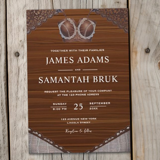 Convites Casamento De Luzes De Corda De Madeira Rústica De  (Criador carregado)