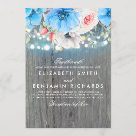 Convites Casamento de Luzes de Corda Russa Teal