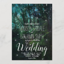 Casamento de Luzes de Fada de Árvores Florestais E