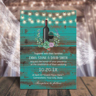 Convites Casamento De Madeira Com Barramento De Vinho Russo