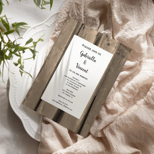 Convites Casamento de Madeira com celeiro russo