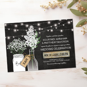 Convites Casamento de madeira de galo-cártico