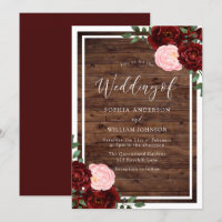 Casamento de Madeira Rústica com Rosas vermelhas B