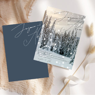 Convites Casamento de Manchas de Neve da Woodland Woodland