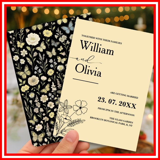 Convites Casamento de Manteiga Amarela (Criador carregado)