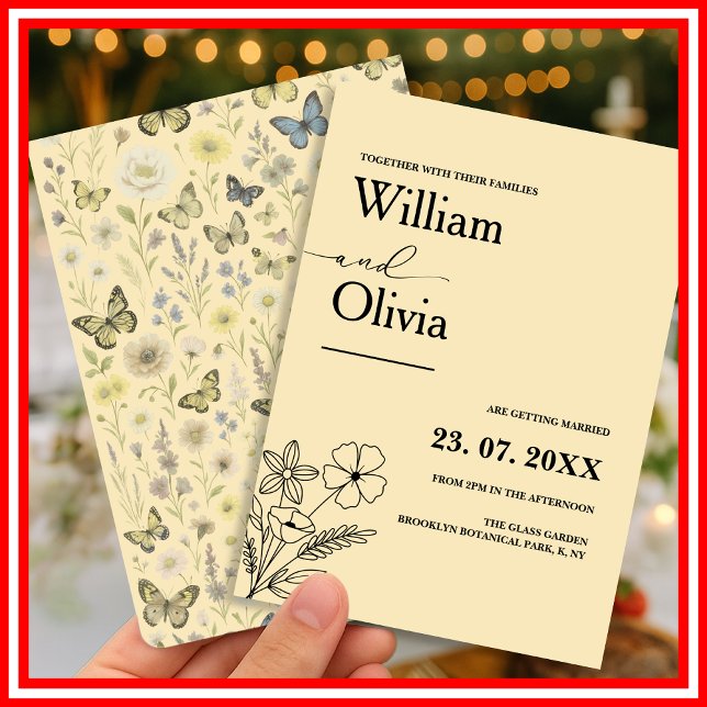 Convites Casamento de Manteiga Amarela (Criador carregado)