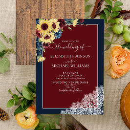 Convites Casamento de Manuscrito de Madeira Azul com Marinh