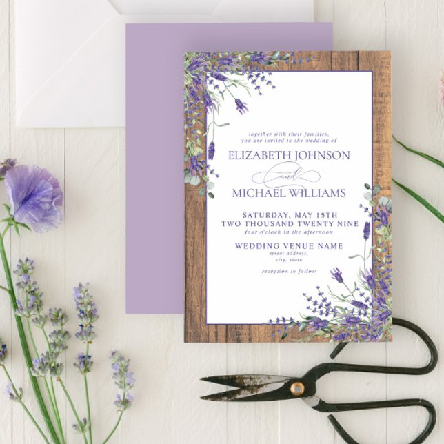 Convites Casamento de Manuscritos de Madeira Eucalyptus, La (Criador carregado)